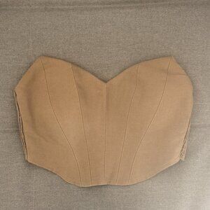 Army Green Corset Top with Zipper